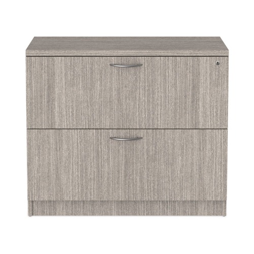 Office Filing Cabinets & Shelves | Alera ALEVA513622GY Valencia Series 34 in. x 22.75 in. x 29.5 in. Legal/Letter-Size 2-Drawer Lateral File - Gray image number 0