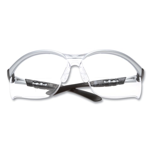 Safety & First Aid | 3M 11376-00000-20 BX Molded-In 2.5plus Diopter Strength Safety Glasses - Silver/Black Frame, Clear Lens image number 0