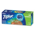 Food Service | Ziploc 383179 1.2 mil. 6.5 in. x 5.88 in. Resealable Sandwich Bags - Clear (40/Box) image number 1
