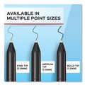 Back to School Sale | Paper Mate 2124520 Write Bros. 1.2 mm. Bold Stick Ballpoint Pen - Black Ink, Black Barrel (1-Dozen) image number 6