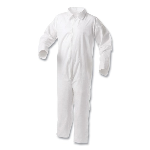 Safety & First Aid | Ansell 38920 A35 Liquid And Particle Protection Coveralls, Zipper Front, 2x-Large, White, 25/carton image number 0