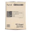 Food Trays, Containers, and Lids | Karat FP-HC99PET-1C PET Plastic Hinged Container 9 x 9 x 3.6 Clear Plastic 100/Pack 2 Packs/Carton image number 9