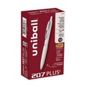 Back to School Sale | uni-ball 70706 Medium 0.7 mm 207 Plusplus Retractable Gel Pen - Black Ink, White Barrel (1-Dozen) image number 0