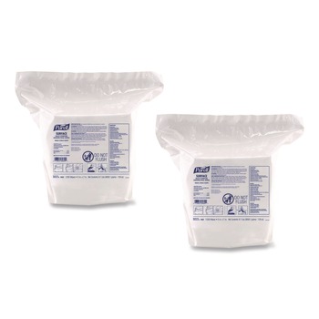 PURELL 9103-02 Surface Multi-Purpose Disinfecting Wipes, 1-Ply, 5 x 7, Fresh Citrus, White, 2/Carton