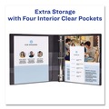 Binders | Avery 05600 3 Slant Rings 3 in. Capacity 11 in. x 8.5 in. Heavy-Duty Non Stick View Binder with DuraHinge - Black image number 5