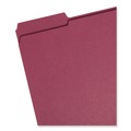File Folders | Smead 13084 1/3-Cut Tabs Assorted Letter Size 0.75 in. Expansion Reinforced Top Tab Colored File Folders - Maroon (100/Box) image number 1