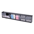 Boxes & Bins | Deflecto 20604OP Tilt Bin 23.63 in. x 3.63 in. x 4.5 in. Interlocking Multi-Bin Storage Organizer - Black/Clear image number 9