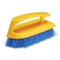 Cleaning Brushes | Rubbermaid Commercial FG648200COBLT 6 in. Iron-Shaped Scrub Brush - Yellow/Blue image number 3