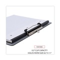 Clipboards | Universal UNV40302 0.5 in. Clip Capacity 11 in. x 8.5 in. Landscape Orientation Plastic Brushed Aluminum Clipboard - Silver image number 6