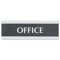 Floor Signs & Safety Signs | Headline Sign 4762 Century Series 9 in. x 3 in. Office Sign - Black/Silver image number 0