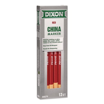 PRODUCTS | Dixon 000790002 China Marker, Red, 12/Pack