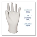 Disposable Gloves | Boardwalk BWK315SCT 4 mil 9.5 in. Long Powder-Free Synthetic Vinyl Gloves - Small, Cream (100/Box, 10 Boxes/Carton) image number 5