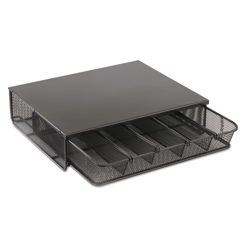 Desktop Organizers | Safco 3274BL 12.5 in. x 11.25 in. x 3.25 in. 5 Compartments One Drawer Hospitality Organizer - Black image number 0