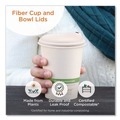 Cups and Lids | World Centric CUL-FB-12-LF Paper Fiber Lids for Cups Fits 10 oz. to 20 oz. Hot Cups - Natural (1000/Carton) image number 4