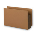 File Folders | Smead 74681 3.5 in. Expansion Legal Size Fully Lined 6.5 in. High Gussets Drop-Front End Tab File Pockets - Redrope/Brown (10/Box) image number 0