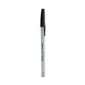 Pens | Universal UNV27420 Fine 0.7 mm Stick Ballpoint Pen - Black Ink, Gray/Black Barrel (1 Dozen) image number 1