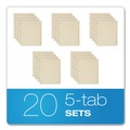 File Folders | Oxford 13V 11 in. x 8.5 in. 5-Tab Write-On Tab Dividers - Manila (20/Box) image number 5