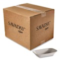 Food Trays, Containers, and Lids | Chinet 10403 5 x 7 Savaday Molded Fiber Paper Food Tray - Beige (1000/Carton) image number 1