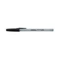 Pens | Universal UNV27410 Medium 1 mm Stick Ballpoint Pen - Black Ink, Gray/Black Barrel (1 Dozen) image number 2
