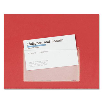 LABELS AND LABEL MAKERS | Cardinal 21500CB 3.75 x 2.38 HOLD IT Top Load Poly Business Card Pocket - Clear (10/Pack)
