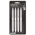 Pens | uni-ball 70652 207 Plusplus 0.7 mm Retractable Gel Pen - Black Ink/White Barrel/Medium (4/Pack) image number 0