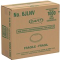  | Dart 6JLNV Non-Vented Cup Lids for 6 oz. Cups and 2-4 oz. Food Containers - Translucent (1000/Carton) image number 0