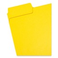 File Folders | Smead 11984 1/3-Cut Tabs Assorted Letter Size 0.75 in. Expansion SuperTab Colored File Folders - Yellow (100/Box) image number 1