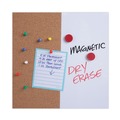 White Boards | Universal UNV43742 24 in. x 18 in. Melamine Cork/Dry Erase Board - Tan/White Surface, Aluminum/Plastic Frame image number 4