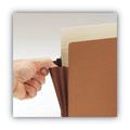 File Folders | Smead 73380 3.5 in. Expansion TUFF Pocket Drop-Front File Pockets with Fully Lined Gussets - Letter Size/Redrope (10/Box) image number 4