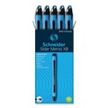 Pens | Schneider 150201 Slider Memo XB Extra-Bold 1.4 millimeter Stick Ballpoint Pen - Black Ink/Black/Light Blue Barrel (10/Box) image number 0