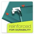 File Folders | Pendaflex 04152 1/5 TEA 1/5-Cut Tabs Letter Size Colored Reinforced Hanging Folders - Teal (25/Box) image number 1