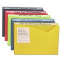 Sheet Protectors | C-Line 63160 Write-On Straight Tab Letter Size Poly File Jackets - Assorted Colors (10/Pack) image number 1