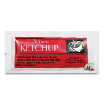 FOOD CONDIMENTS | Vistar BFSVENL024 0.25 oz. Condiment Packets - Ketchup (200/Carton)