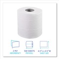 Just Launched | Boardwalk 6155B 4.5 in. x 4.5 in. 2-Ply Septic Safe Toilet Tissue - White (96/Carton) image number 4