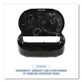 Paper Towels and Napkins | Boardwalk R3670BKBW 13 in. x 6.75 in. x 8.75 in. Standard Twin Toilet Tissue Dispenser - Black image number 9