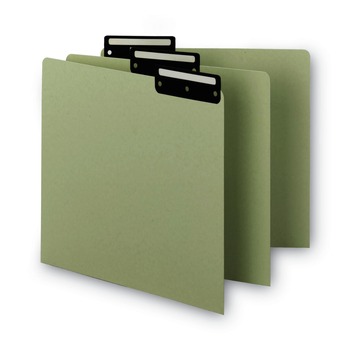 Smead 50534 1/3-Cut Tab 8.5 in. x 11 in. Recycled Blank Top Tab File Guides - Green (50/Box)