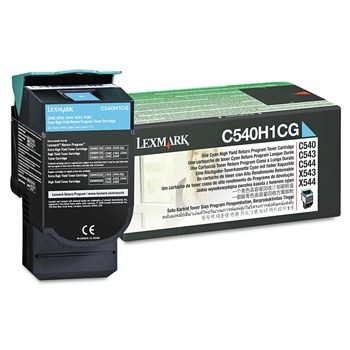OFFICE PRINTERS | Lexmark C540H1CG 2000 Page-Yield Return Program High-Yield Toner - Cyan