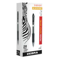 Pens | Zebra 14680 Sarasa Dry Gel X20 Medium 0.7 millimeter Retractable Gel Pen - Black Ink/Clear/Black Barrel (24/Box) image number 0