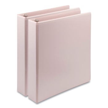 Samsill U69540 Earth's Choice 11 in. x 8.5 in. 1.5 in. Capacity Plant-Based BOHO D-Ring View Binders - Rose (2/Pack)