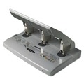 Staple Punches | Swingline A7074550C 9/32 in. Holes 75-Sheet Heavy-Duty High-Capacity Three-Hole Adjustable Punch - Putty/Gray image number 2