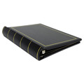 Notebooks & Pads | Wilson Jones W0395-11 11 in. x 8.5 in. 250 Sheets 1-Subject Unruled Looseleaf Corporation Minute Book - Black/Gold Cover image number 2