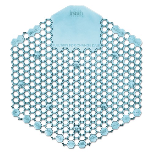 Odor Control | Fresh Products 3WDS-F-010I060M-08 Wave 3D Urinal Deodorizer Screen - Ocean Mist Scent, Blue (10 Screens/Box) image number 0