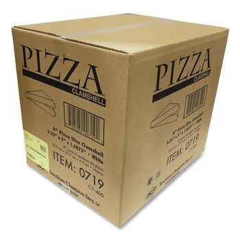 CLEANING AND SANITATION | SCT SCH 0719 9.25 in. x 9 in. x 1.69 in. Pizza Clamshells - White (400/Carton)