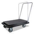 Cleaning Carts | Deflecto CRT5500-04 300 lb Capacity 21 x 32.5 x 37.5 Heavy-Duty Platform Cart - Black image number 2