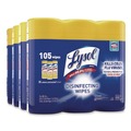 Hand Wipes | LYSOL Brand 19200-82159 7 in. x 7.25 in. 1-Ply Disinfecting Wipes - Lemon and Lime Blossom White (4/Carton) image number 0