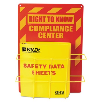  | LabelMaster H121370 14 in. x 4.5 in. x 20 in. SDS Compliance Center - Yellow/Red