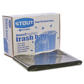 Trash Bags | Stout by Envision P4045K20 40 in. x 45 in. 45-Gallon 2 mil. Insect-Repellent Trash Bags - Black (65/Box) image number 1