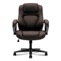 HON | HON HVL402.EN45 17 in. to 21 in. Seat Height 250-lbs. Capacity Executive High-Back Chair - Black/Brown image number 0