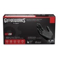 Disposable Gloves | Ammex GPNB44100 9.5 in. Long 5 mil Powder-Free Industrial Nitrile Gloves - Medium/Black (1000/Carton) image number 0