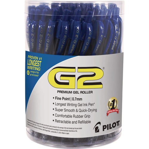 Pens | Pilot 84066 Premium G2 0.7 mm Retractable Gel Pen - Fine, Blue (36/Pack) image number 0